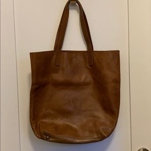 large leather bag - pottery barn- engraved  G